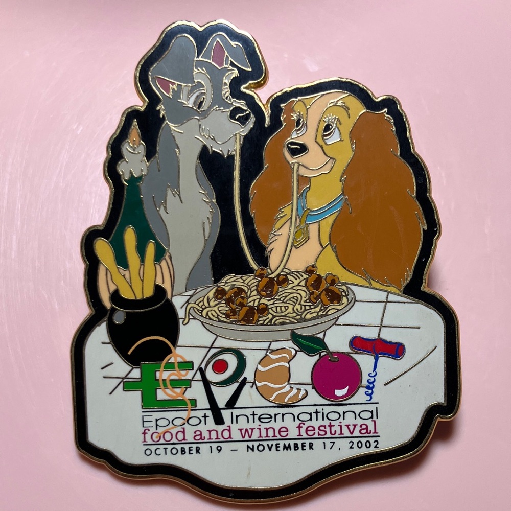 Disney Gold Collectible Pin with Black Accent Epcot Food and Wine 2002 A2